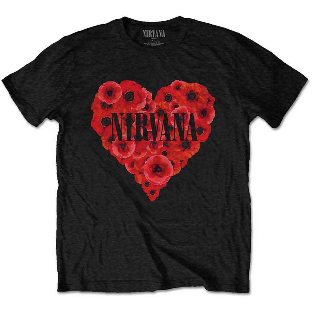 NIRVANA】ロックTシャツ メンズ バンドTシャツ メンズ NIRVANA POPPY