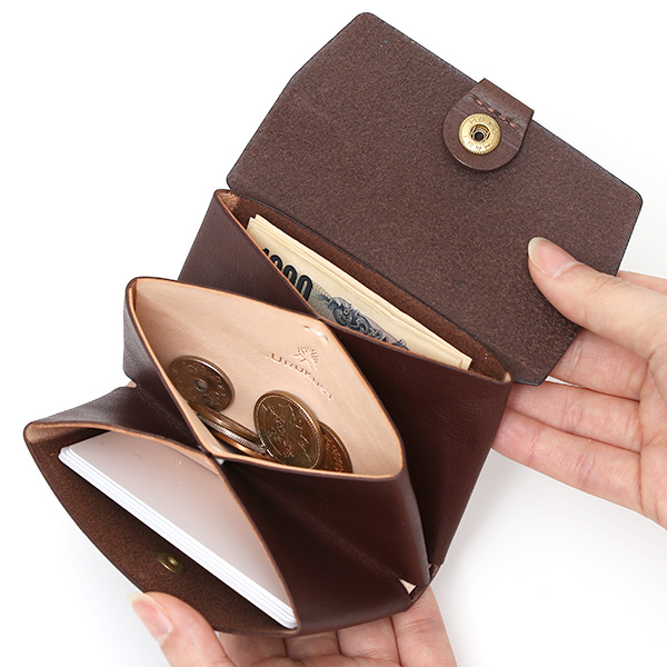 東京ヒマワリ / URUKUST(ウルクスト) COMPACT WALLET ダークブラウン