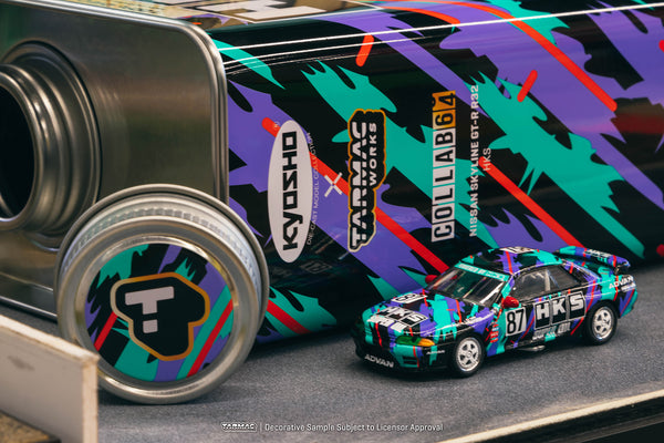 TARMAC WORKS x KYOSHO 1/64 Nissan Skyline GT-R R32 HKS *With metal
