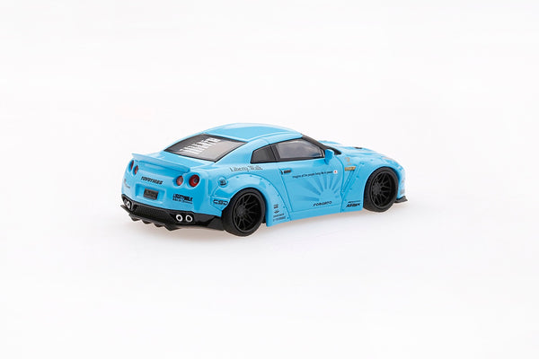 MINI GT LIBERTYWALK LB☆WORKS Nissan GTR (R35) Light Blue - RHD