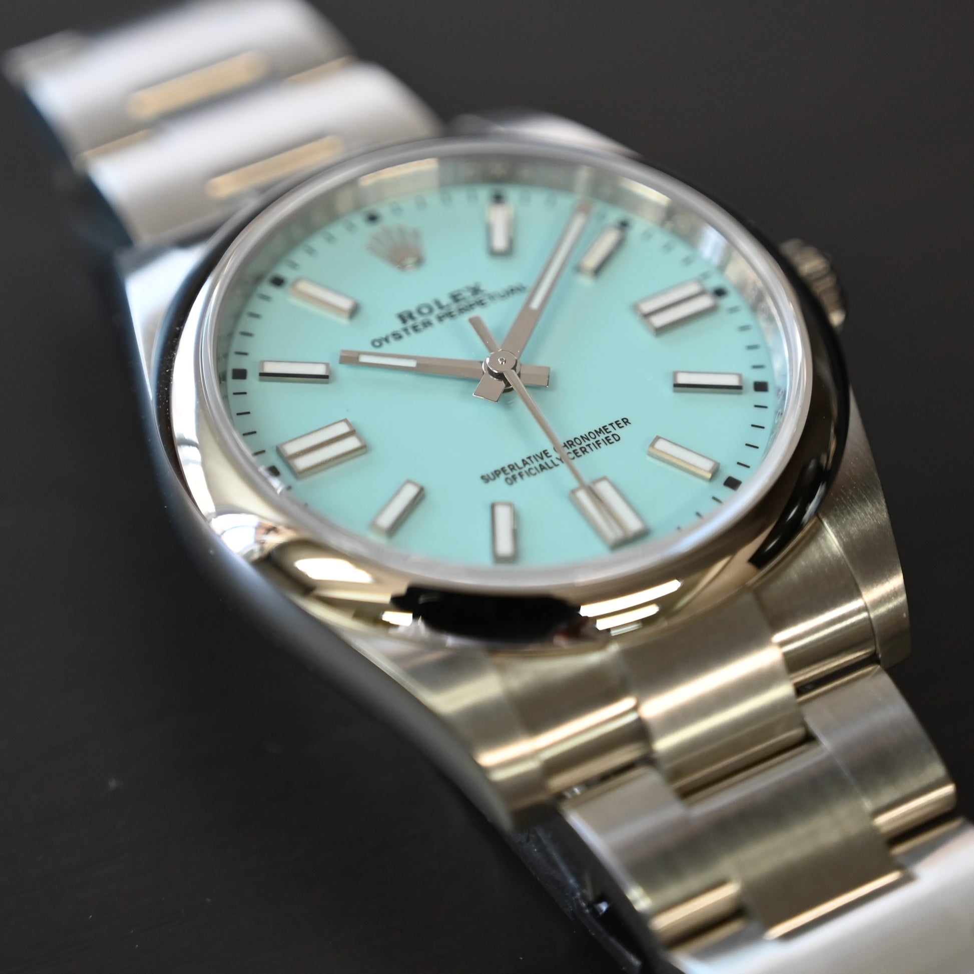 ROLEX】ロレックス オイスター41㎜ ティファニーブルー 124300