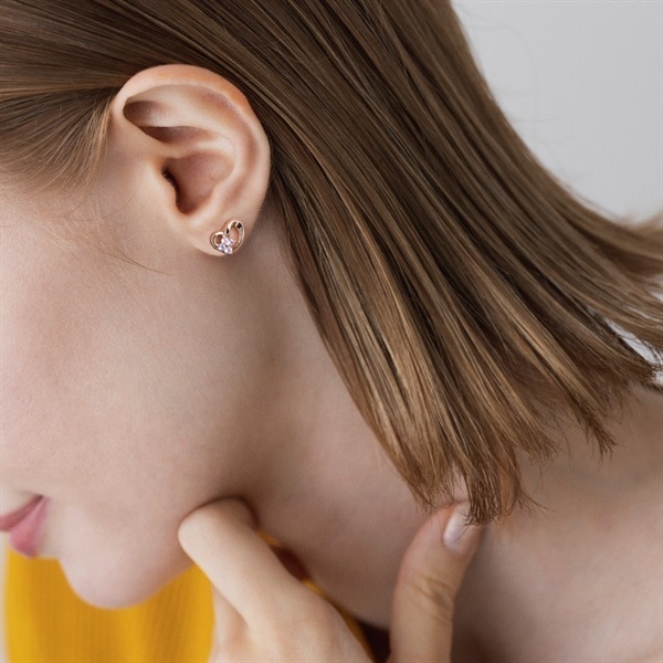 1527 シンプル✨️シルバーブラウンカラー ケシパールピアス 1527