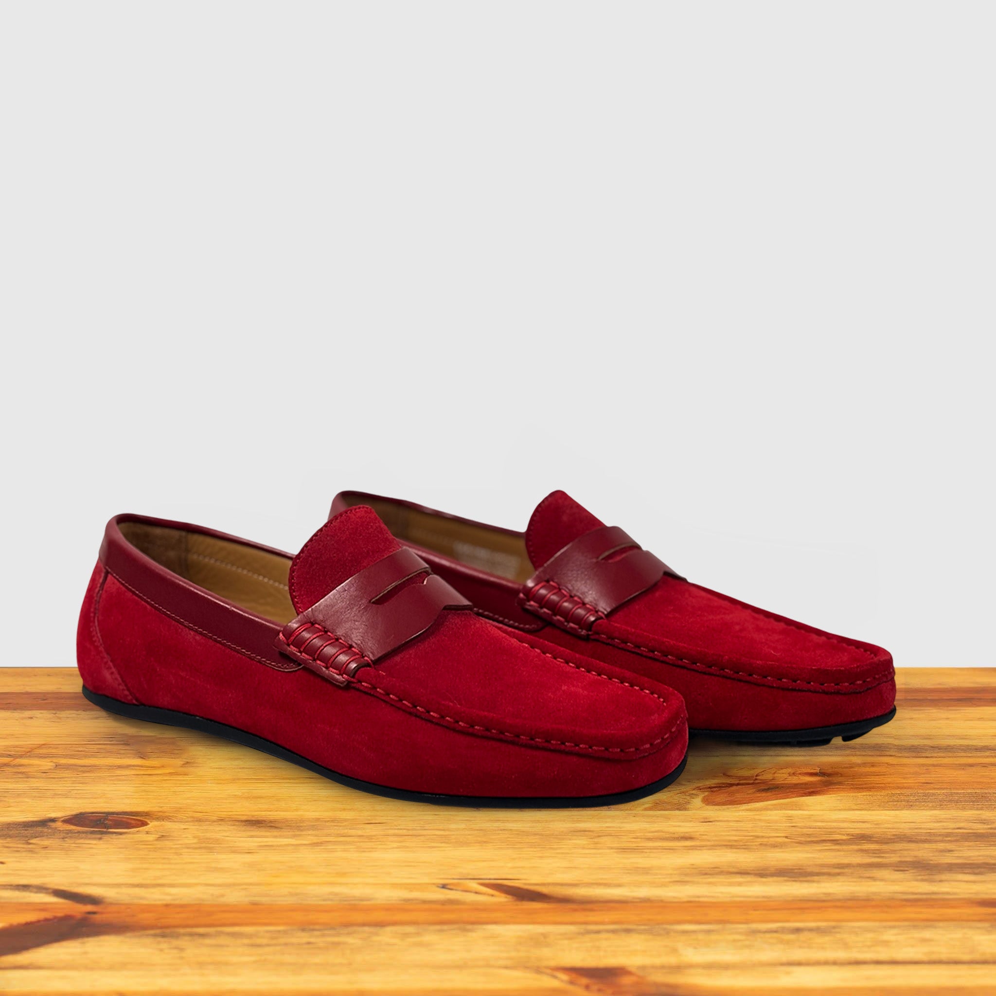 Calzoleria Toscana Zula Velour Suede/Leather Penny Loafer