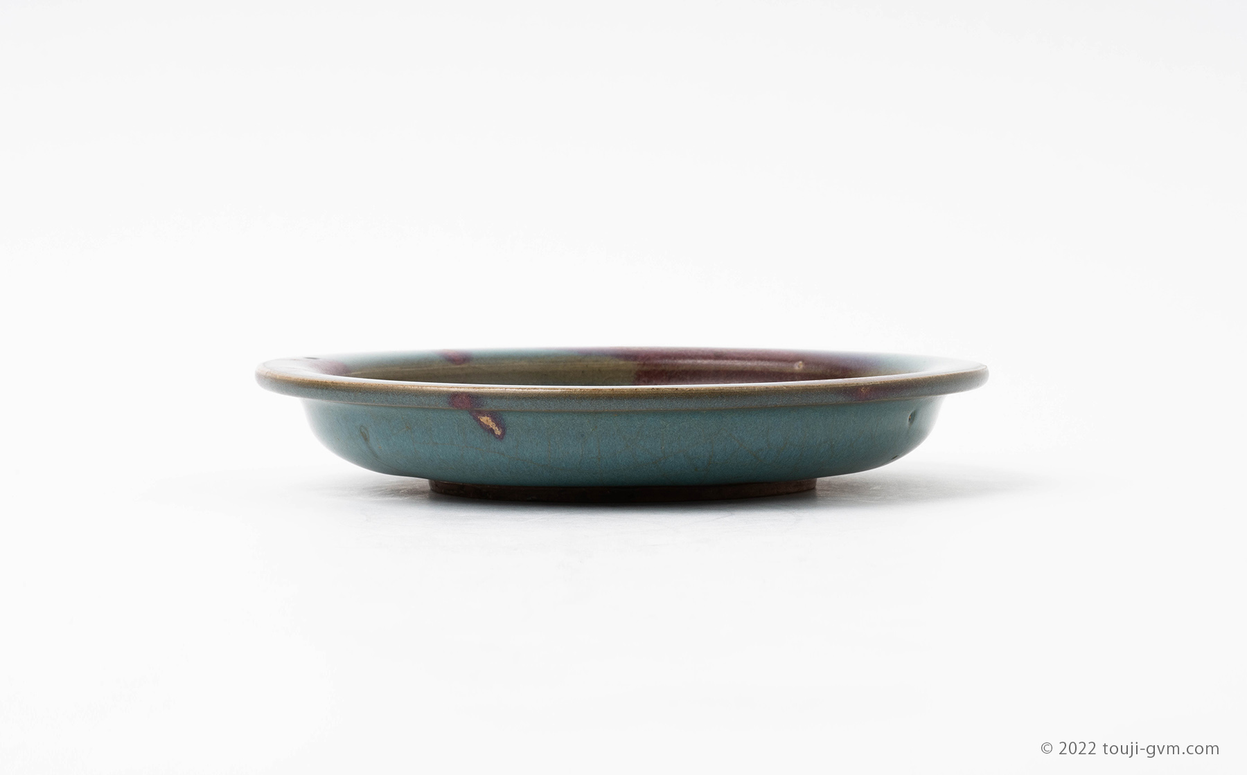 鈞窯澱青釉紫紅斑盤 – Jun ware Plate | 陶磁オンライン美術館ーTOUJI