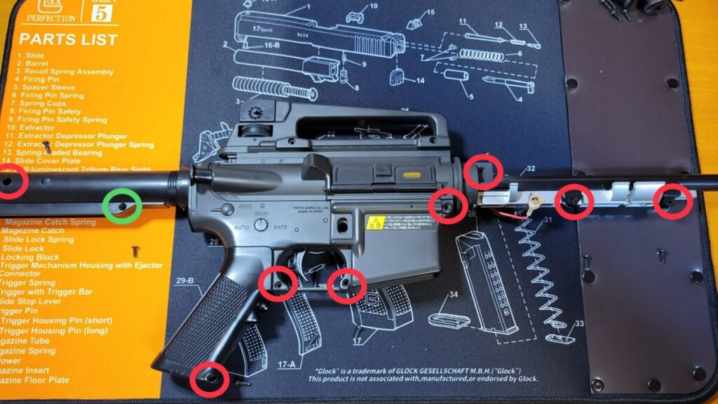 東京マルイ 電動ガンボーイズ M4A1 分解 修理 | 分解改造ちゃん