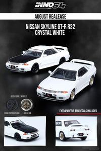 1:64 Inno64 Nissan Skyline GTR R32 Crystal White – toyznetwork