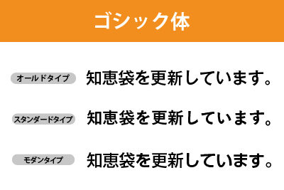 ゴシック体、明朝体だけじゃない！フォントのご紹介 – 印刷の