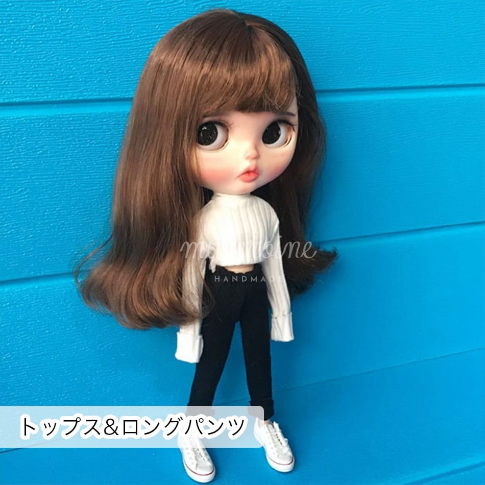 楽天市場】ブライス blythe トップス&ボトムス セット モノクロ 人形