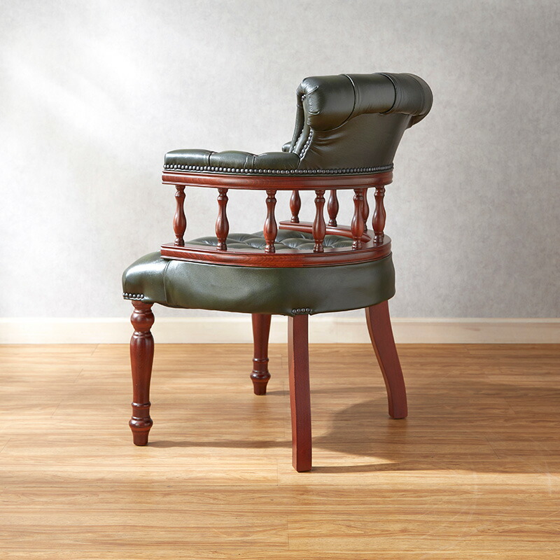 楽天市場】1人掛け チェア Captain's Chair チェスターフィールド