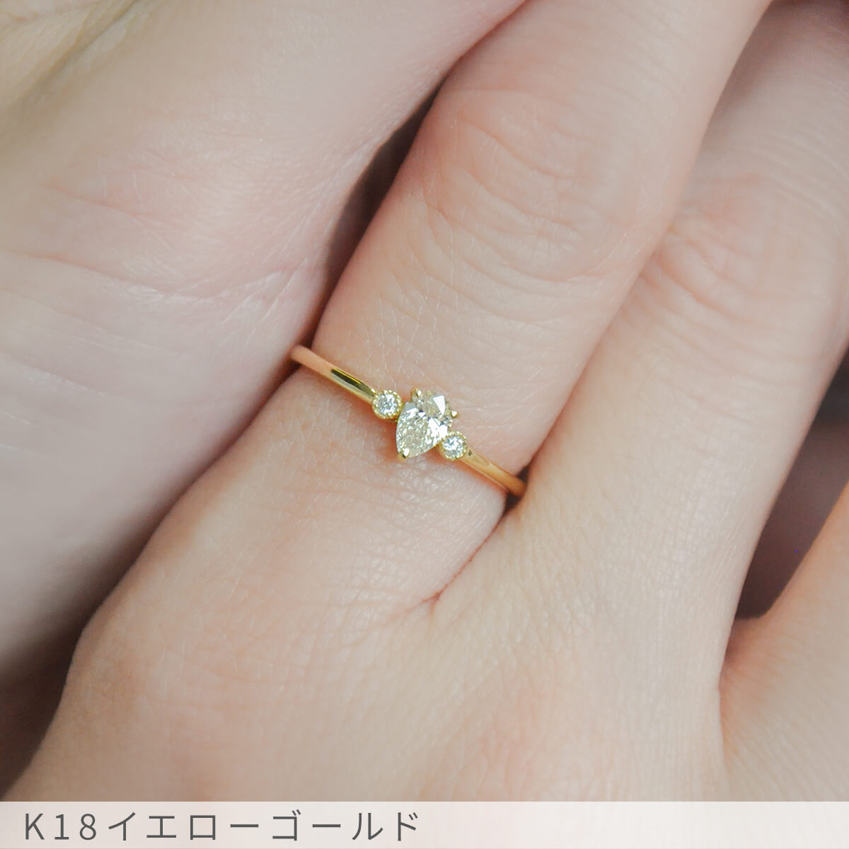 楽天市場】ダイヤモンド リング 0.2 カラット 18金 イエローゴールド