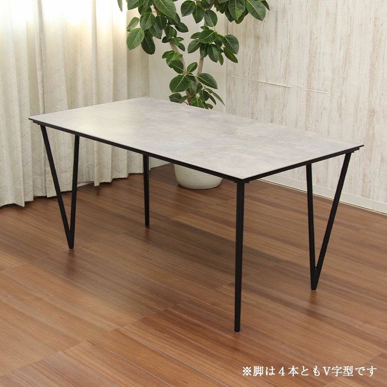 楽天市場】135cm ダイニングテーブル ニュートン | セラミック 石目調