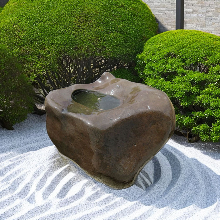 楽天市場】手水鉢 水鉢 たまり石 天然石 庭石 つくばい 溜まり石 景石