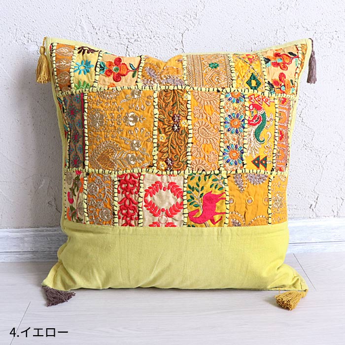 楽天市場】クッションカバー 45×45 エスニック アジアン 刺繍