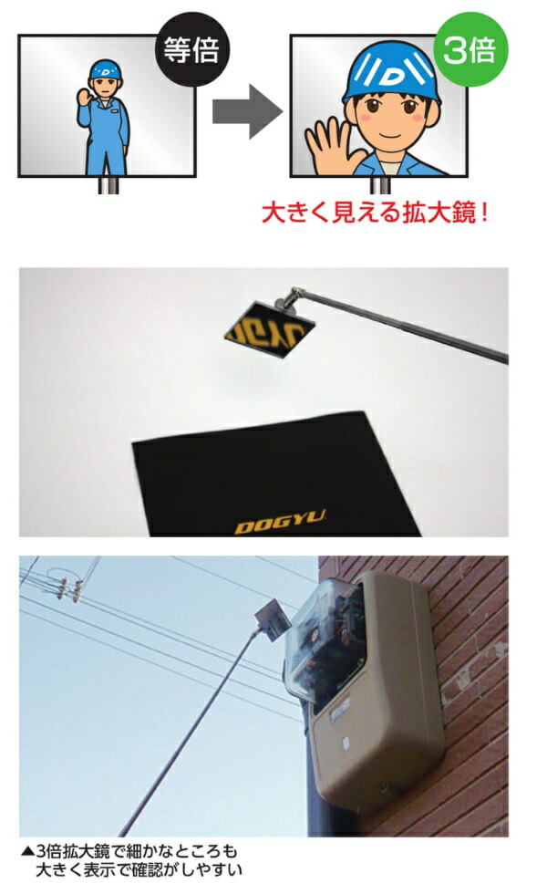 楽天市場】土牛（DOGYU）拡大鏡ミラー棒 G-125 （02056）ミラー部：45