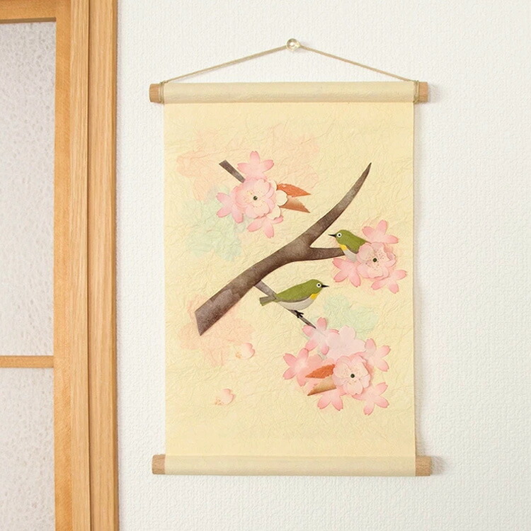 楽天市場】【1個までポスト投函可】 ミニ タペストリー 桜 メジロ