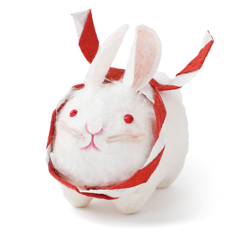 楽天市場】うさぎ 白兎 ウサギ 置物 かわいい 和紙 お月見 飾り 国産