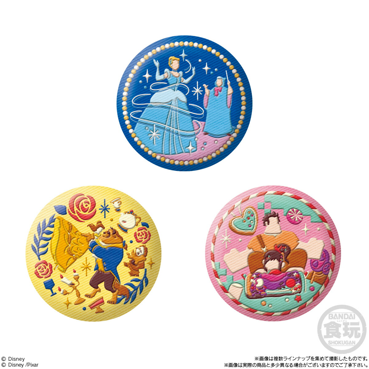 楽天市場】【6個バラ売り】バンダイ Disney Characters 刺繍缶バッジ