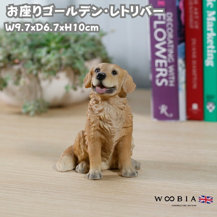 楽天市場】犬 置物 小さい かわいい おしゃれ お座りゴールデン