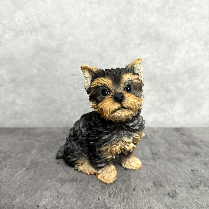 楽天市場】犬 置物 小さい かわいい おしゃれ 頭を上げるヨークシャー