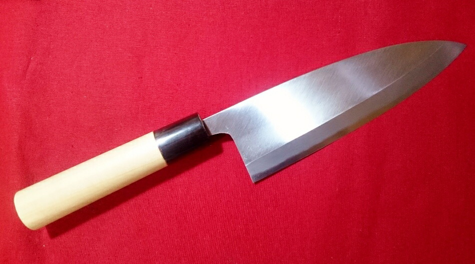 楽天市場】堺 霞仕上げ 出刃包丁 青紙二号 180mm 鍛造 : ミフネ 楽天