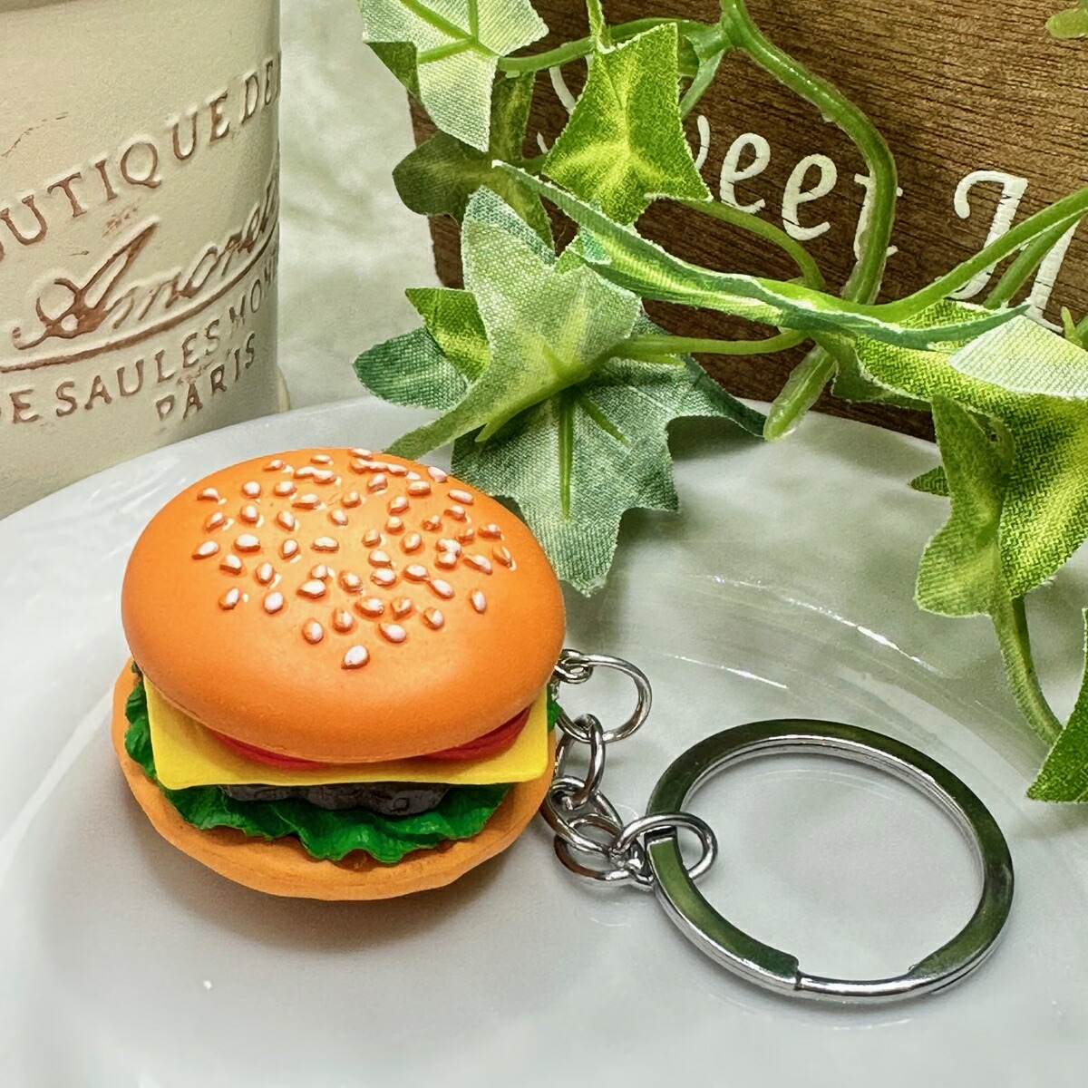 楽天市場】ハンバーガーキーホルダー リアルハンバーガー バッグ