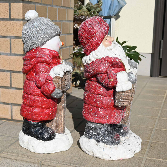 楽天市場】クリスマス WELCOME サンタ スノーマン セット オブジェ