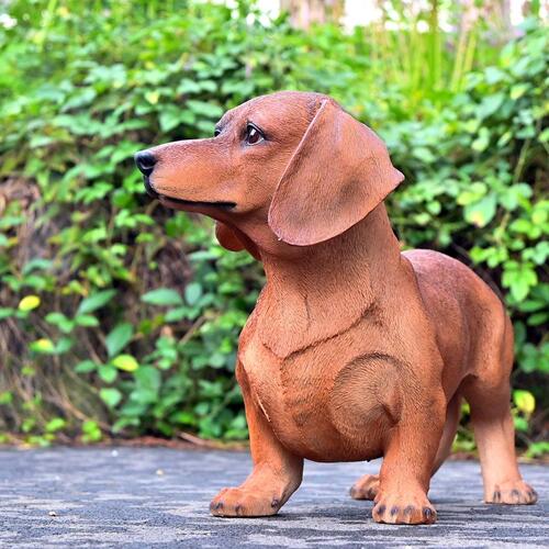 楽天市場】ダックスフント スムース 犬ダックスフンド 置物 チョコア