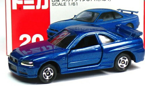 楽天市場】新品 トミカ 日産 スカイラインGT-R (R34) 020 赤TOMYロゴ