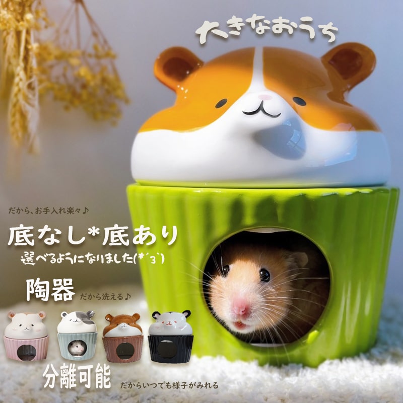 楽天市場】【すぐ届く】ハムスター 陶器 大きい かわいい 広いおうち