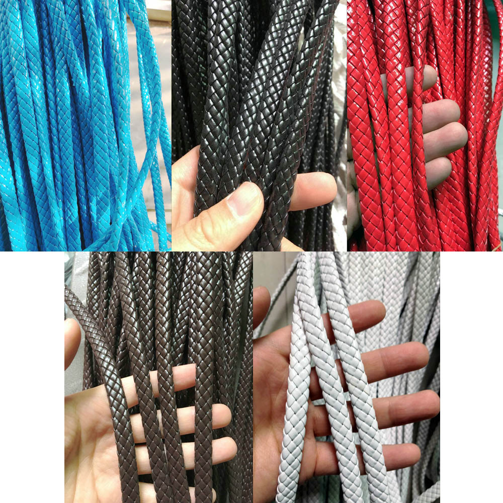 楽天市場】太さ 10mmx4mm [DIY用 編み込み 革紐] フラット編み上げ