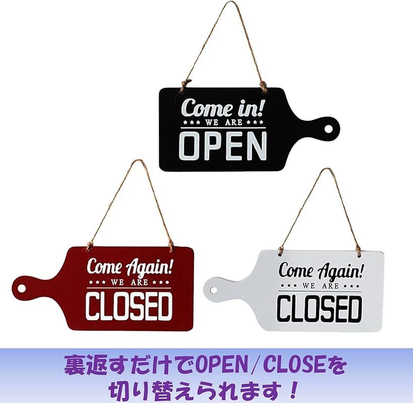 楽天市場】看板 オープン クローズ OPEN CLOSE サインプレート 木製