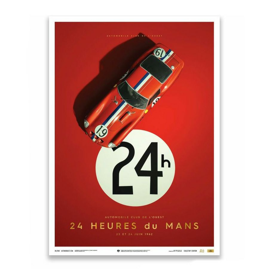 楽天市場】ポスター オートモビリスト フェラーリ 250 GTO 1962年 ル