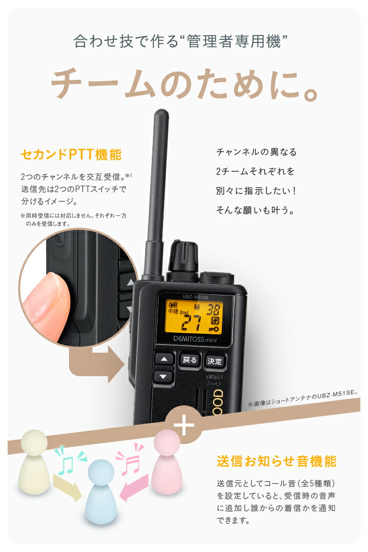 楽天市場】ケンウッド UBZ-M51SE 特定小電力 トランシーバー / 免許
