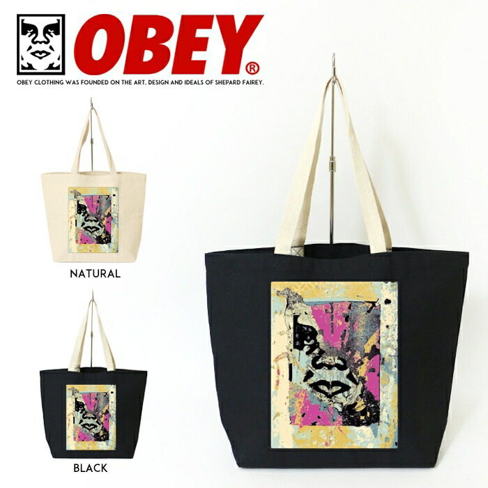 楽天市場】【OBEY オベイ】 トートバッグ バッグ ストリート スケボー