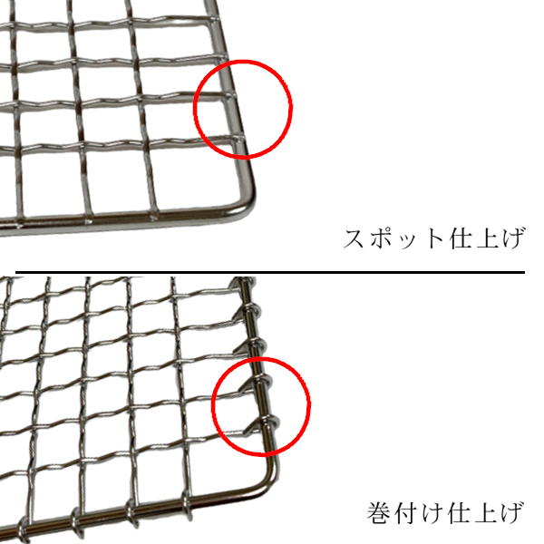 楽天市場】日本製 ステンレス製 高級 焼き網 約23.5cm×23.5cm 巻付け