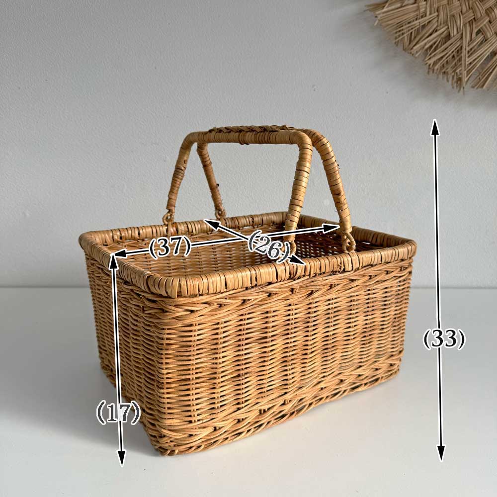 楽天市場】＼マラソン期間8％OFF+P5倍／ ラタン かご 買い物かご