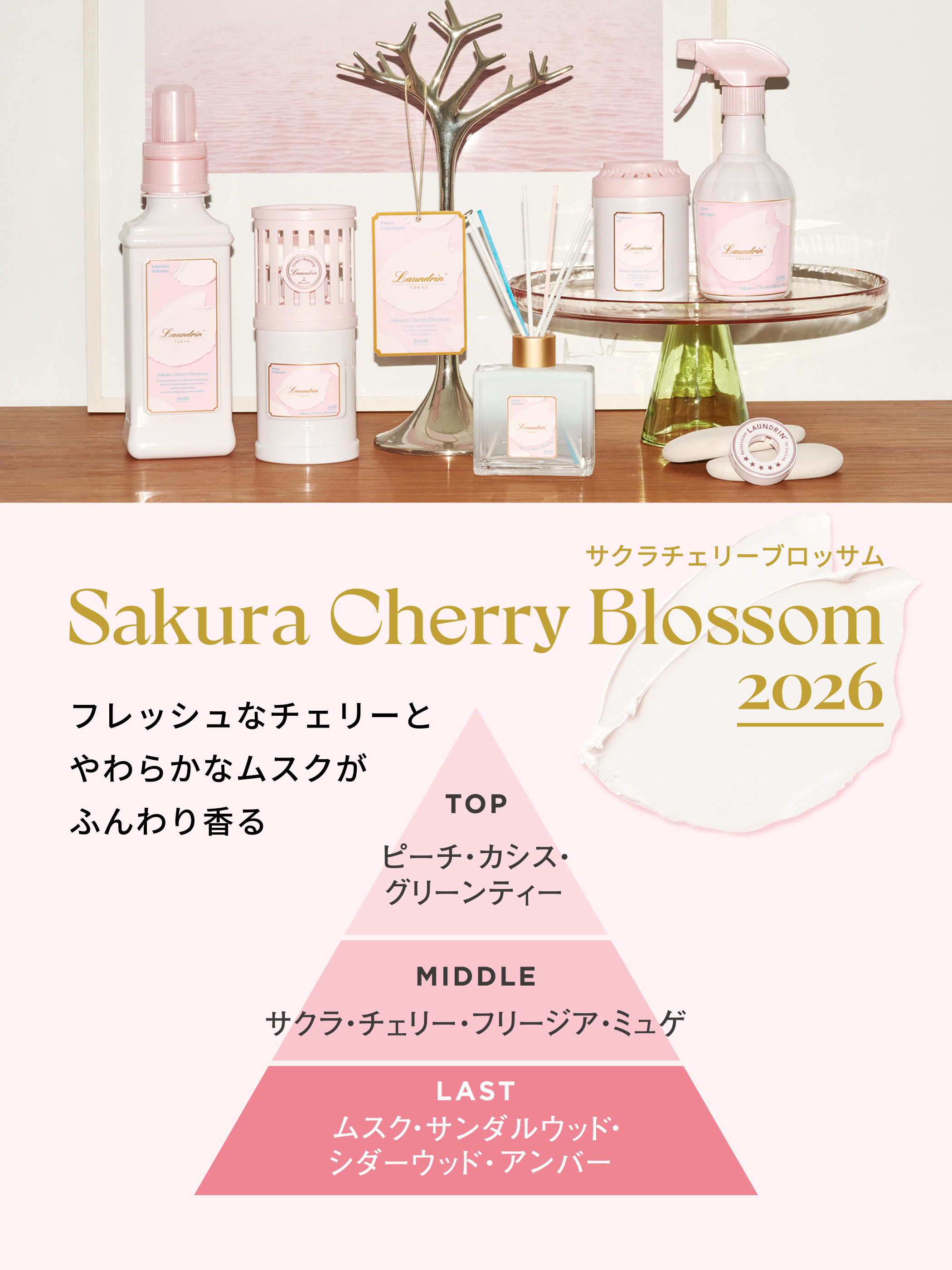 楽天市場】ランドリン ルームディフューザー サクラ 2026 80ml | 消臭