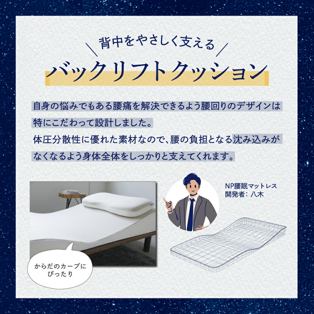 楽天市場】NP腰眠マットレス NELUD(ネルディ) マットレス 寝具 腰痛
