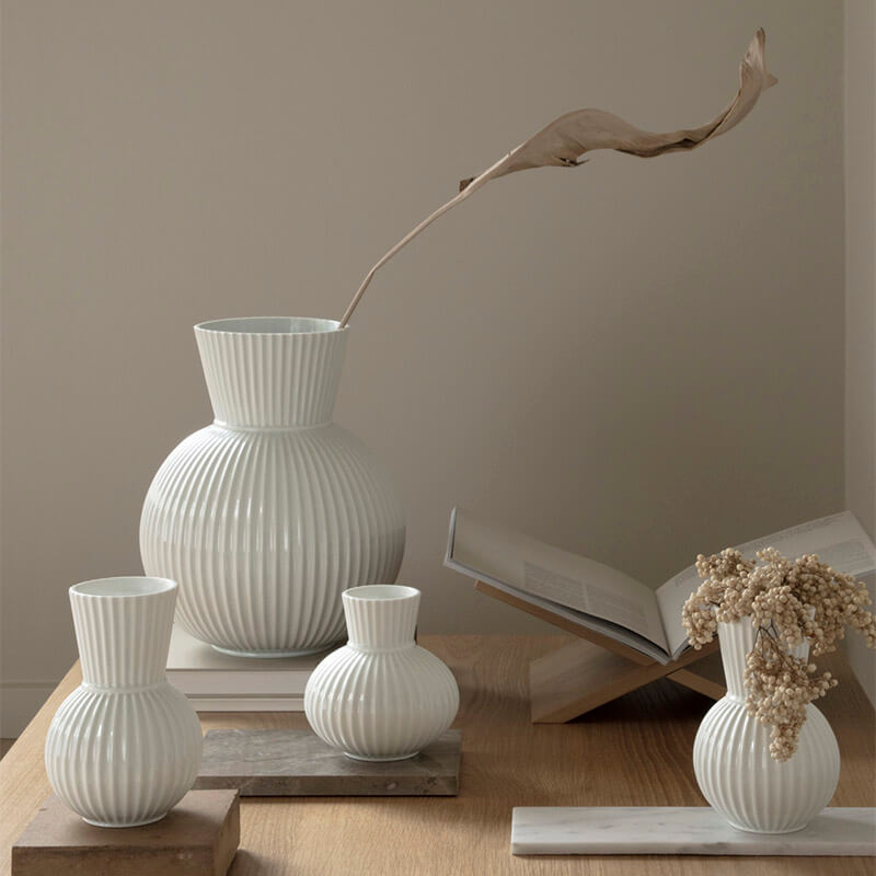 楽天市場】Lyngby Porcelain フラワーベース トゥラ H18cm ホワイト