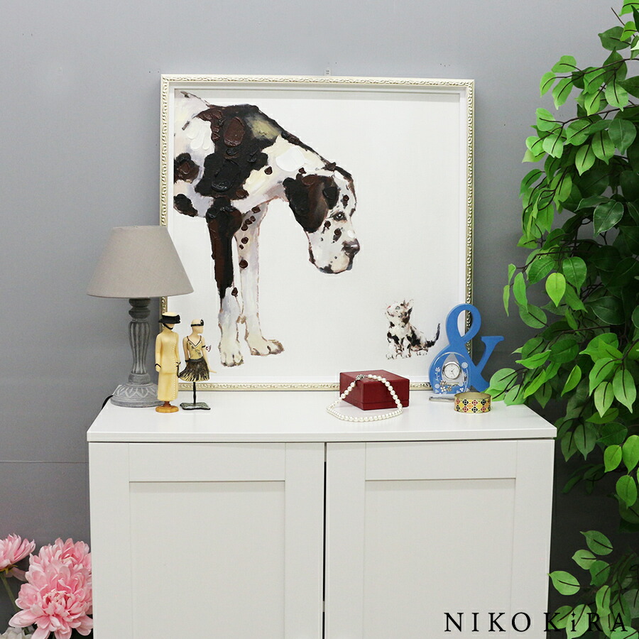 楽天市場】【100円OFFクーポンあり】 絵画 アート オイル ペイント 犬