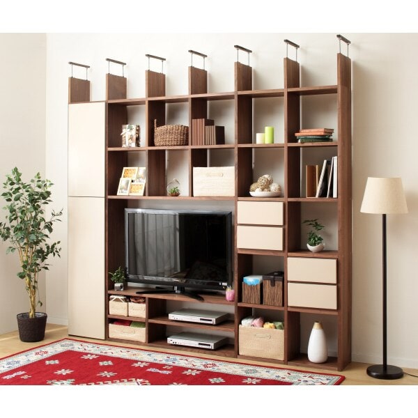 楽天市場】[幅125cm] 壁面ユニット TVボード (コネクト120-3セット