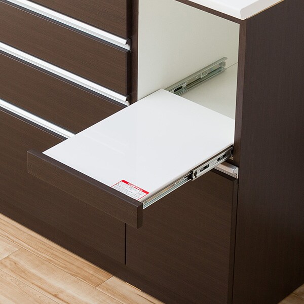 楽天市場】[幅150cm] 食器棚 (レジューム 150TG-S DBR/150QH-R DBR