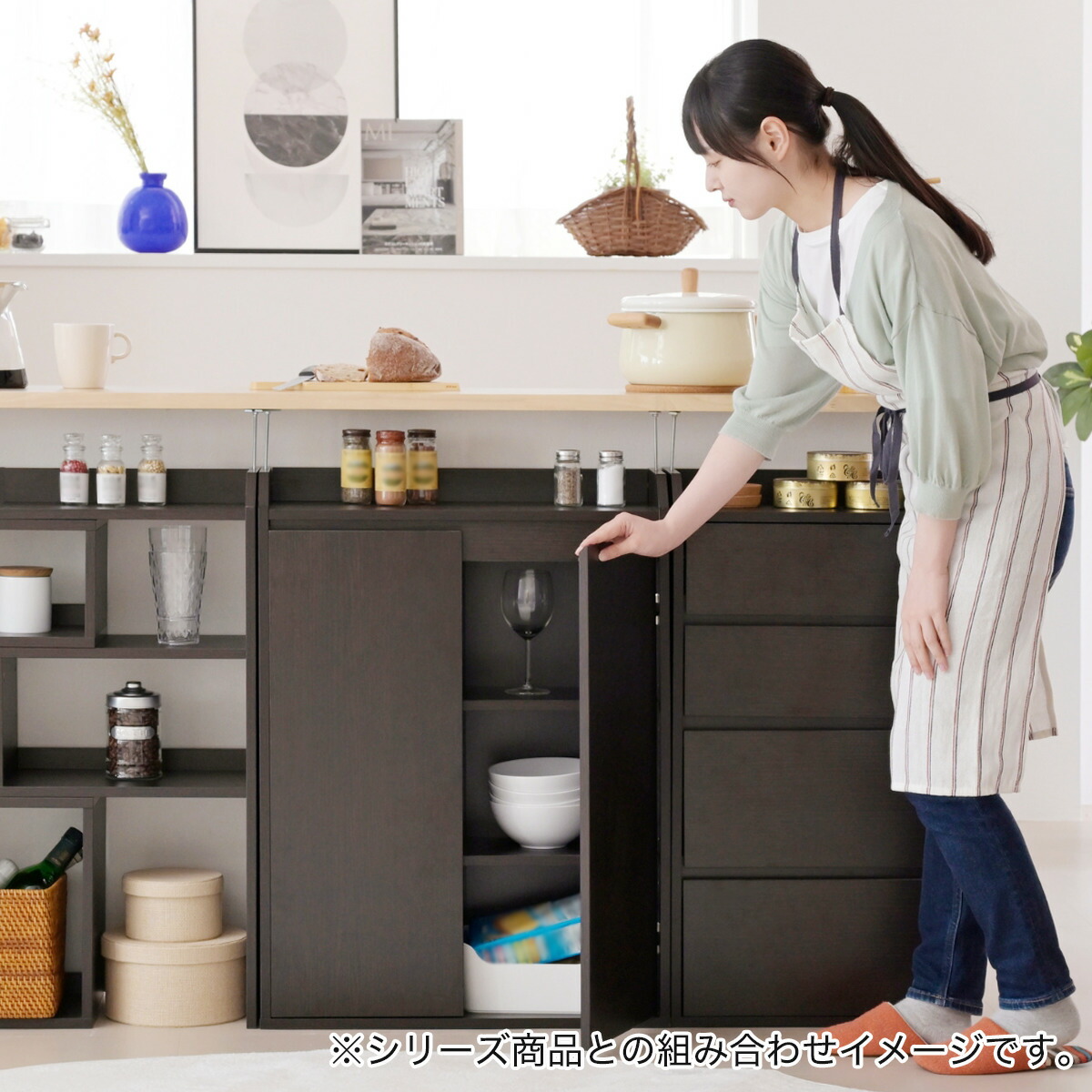 楽天市場】薄型カウンター下収納 扉タイプ (幅60cm)【メーカー直送