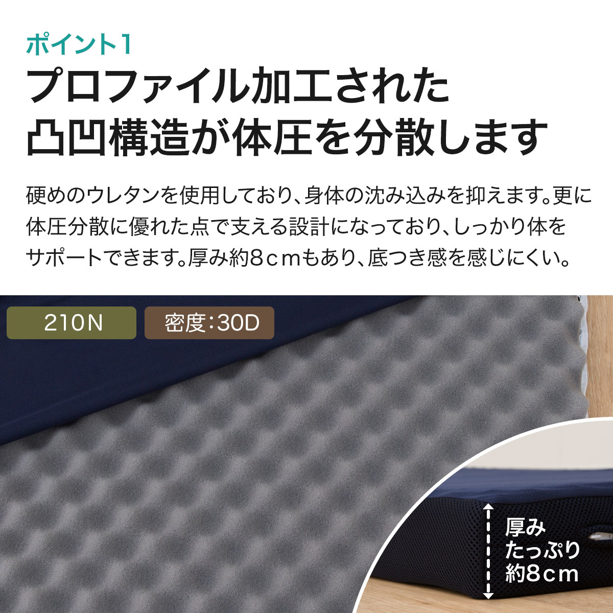 楽天市場】抗菌防臭機能付き 高反発敷布団 （硬めタイプ） ニトリ
