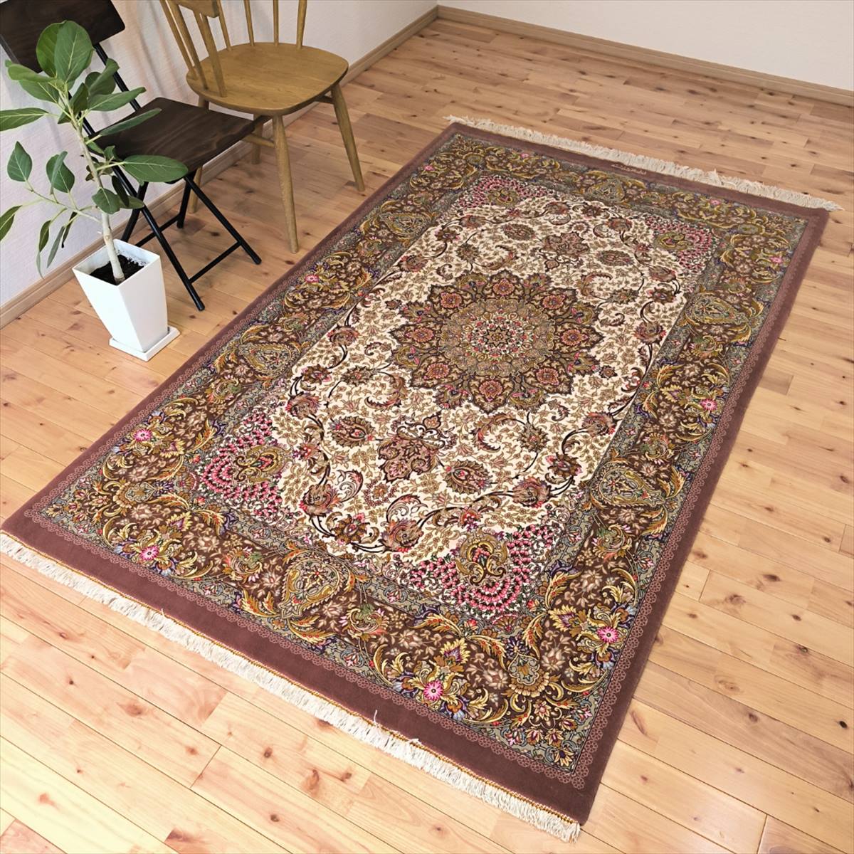 楽天市場】ペルシャ絨毯 【本物イラン産】 クム産 シャーイエステ工房