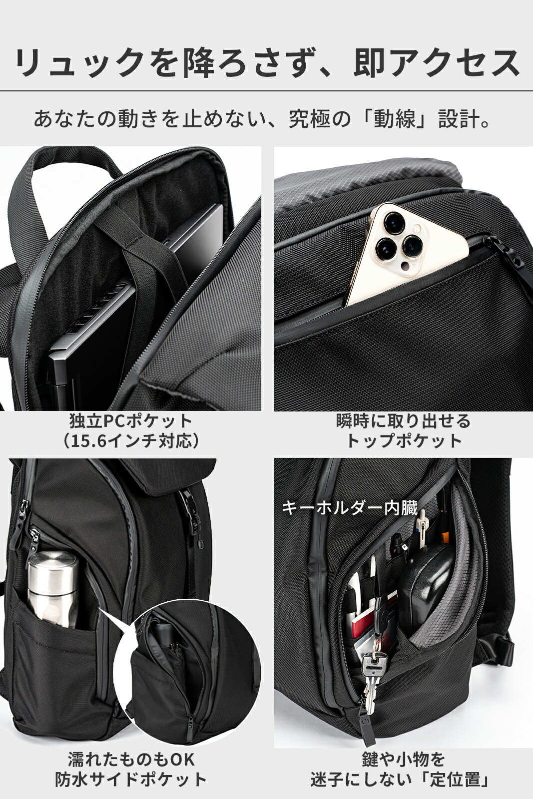楽天市場】【2秒アクセス】フラップ リュック メンズ ビジネスリュック
