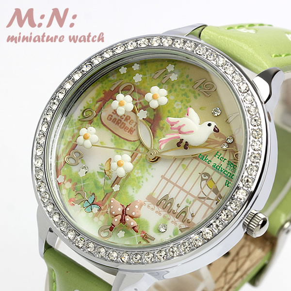 楽天市場】【mini】 ミニ ハンドメイド デコウォッチ 腕時計