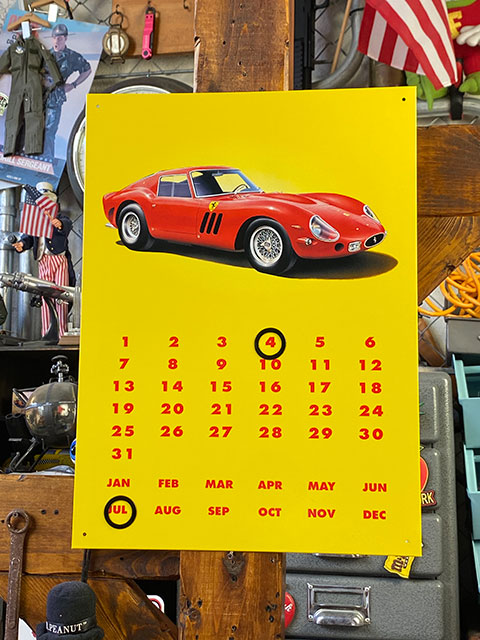 楽天市場】フェラーリ 250GTO ブリキ看板 （万年カレンダー