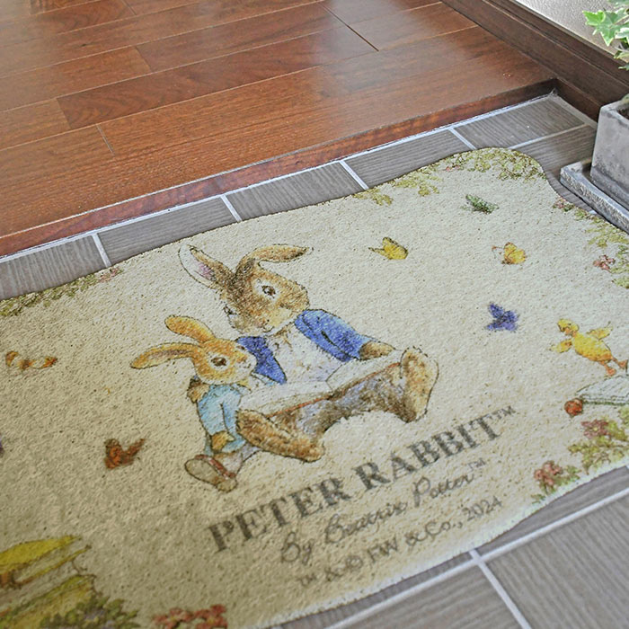 楽天市場】玄関マット ピーターラビット ブック 45×75 cm 屋外 室内