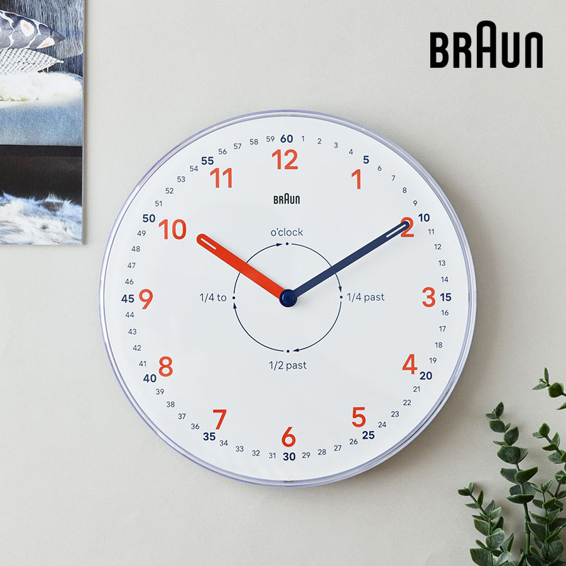 楽天市場】ブラウン ウォールクロック タイムティーチャー BRAUN Time